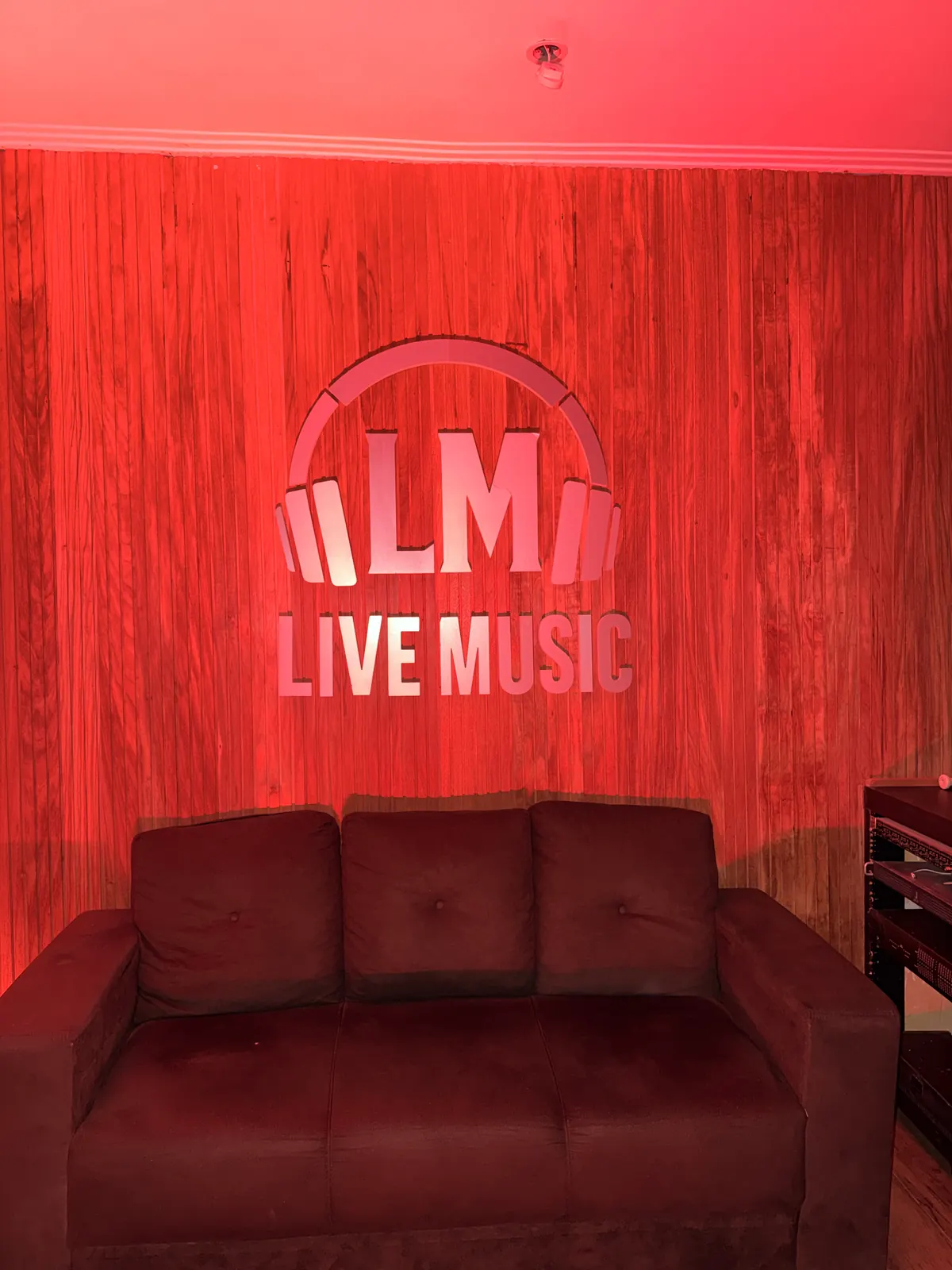 Área de recepção da Live Music